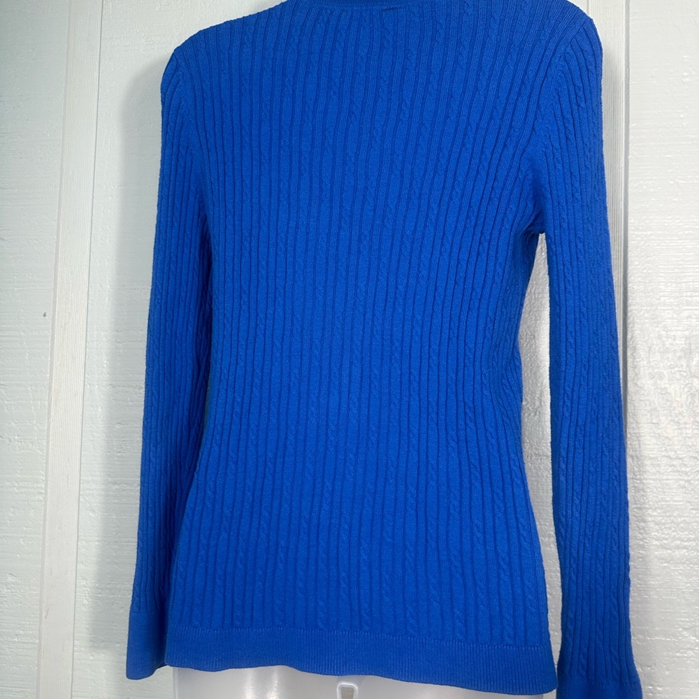 Talbots Women’s Blue Turtleneck Sweater Size Medium EUC - Picture 5 of 7